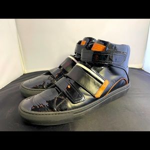 Bally Herick High top Black Patent Leather Sneaker 13D